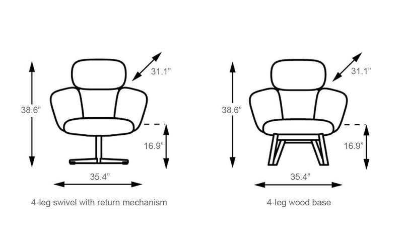 Bras Highback Swivel Base Lounge Chair lounge chair Artifort 