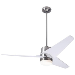 Velo DC Ceiling Fan Ceiling Fans Modern Fan Co Bright Nickel White Remote Control With 17w LED