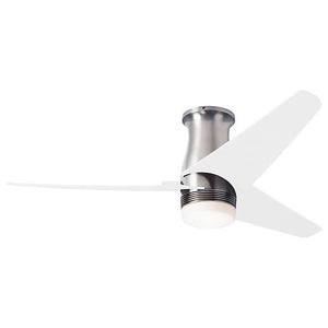 Velo Flush DC Ceiling Fan Ceiling Fans Modern Fan Co Bright Nickel White Remote Control With 17w LED