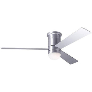 Cirrus Flush DC Ceiling Fan Ceiling Fans Modern Fan Co Brushed Aluminum Aluminum Wall Control With 17w LED
