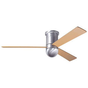 Cirrus Flush DC Ceiling Fan Ceiling Fans Modern Fan Co Brushed Aluminum Maple Wall Control Without Light