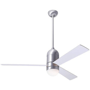 Cirrus DC Ceiling Fan Ceiling Fans Modern Fan Co Brushed Aluminum White Wall Control With 17w LED