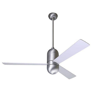 Cirrus DC Ceiling Fan Ceiling Fans Modern Fan Co Brushed Aluminum White Wall Control Without Light