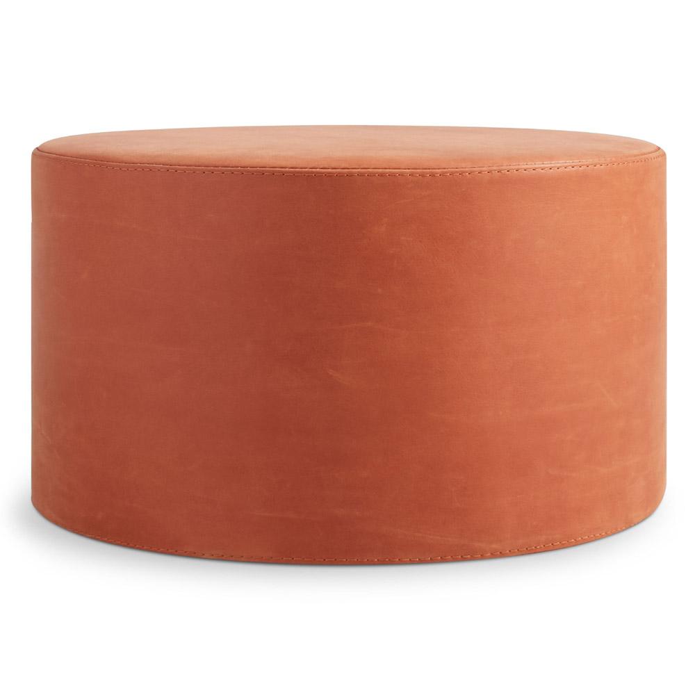 Bumper Large Ottoman ottomans BluDot Terracotta Leather 