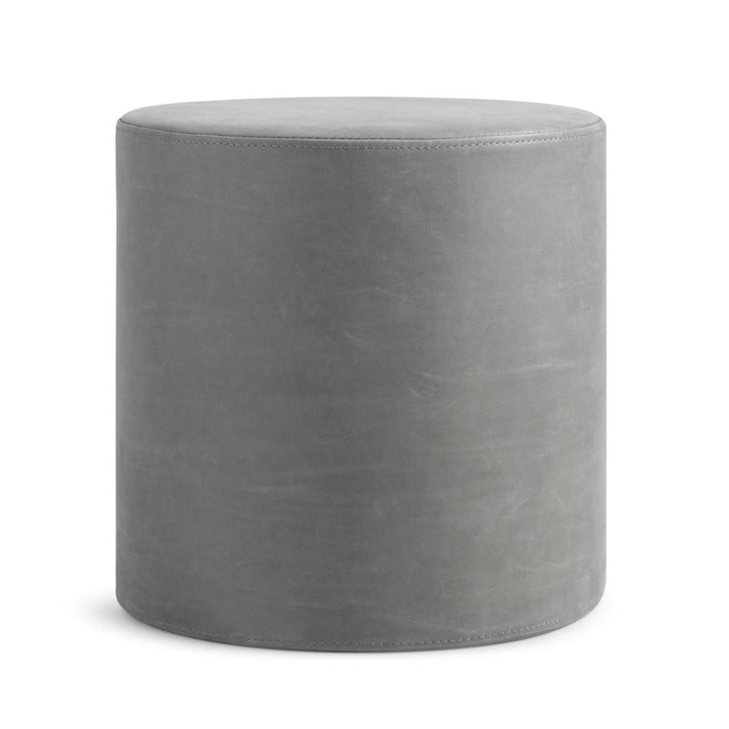 Bumper Small Ottoman ottomans BluDot Breezy Blue Leather 