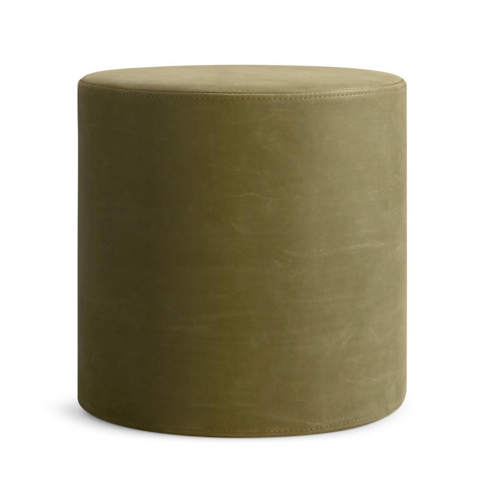 Bumper Small Ottoman ottomans BluDot Loden Green Leather 