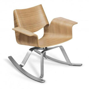 Buttercup Rocker by Blu Dot rocking chairs BluDot White Oak / Stainless Steel 