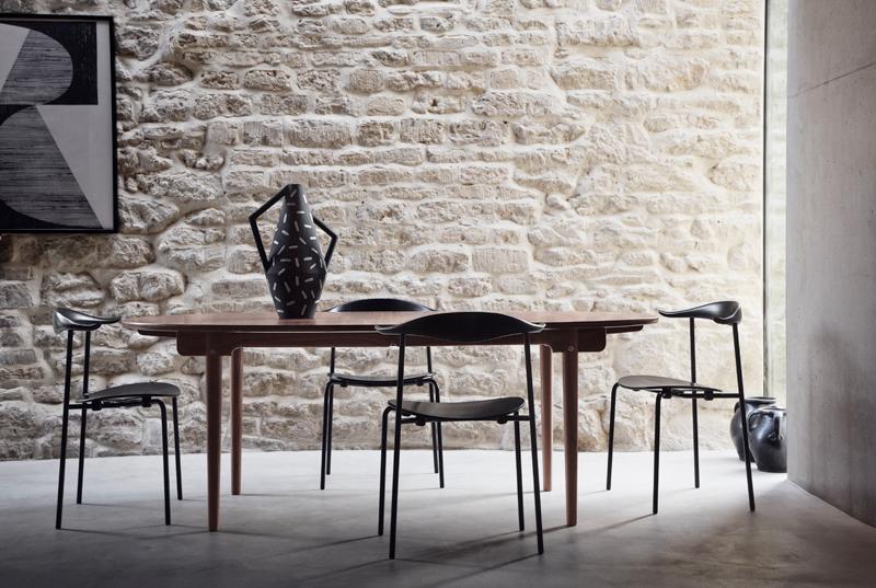 CH88p Stacking Chair With Upholstered Seat Side/Dining Carl Hansen 