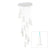 Cielo 13 Multi-Light LED Pendant hanging lamps Pablo Cielo chandelier 13 - White / White / Turquoise cord 