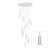 Cielo 13 Multi-Light LED Pendant hanging lamps Pablo Cielo chandelier 13 - Satin Aluminum / Gray cord 