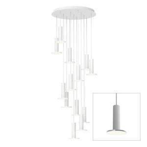 Cielo 13 Multi-Light LED Pendant hanging lamps Pablo Cielo chandelier 13 - Gray / Gray / Gray cord 