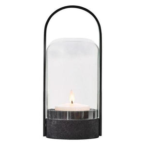 Candlelight Rechargeable LED Lantern Table Lamp Original BTC Black cork base / black oak handle 
