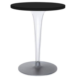 Toptop Pleated Leg & Base - Laminated Top table Kartell Round 23.625" Black Round Top