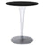 Toptop Pleated Leg & Base - Laminated Top table Kartell Round 23.625" Black Round Top