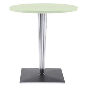 Toptop Pleated Leg & Base - Laminated Top table Kartell Square 23.625" Green Round Top