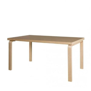 AALTO Table Rectangular 82A table Artek Top Birch Veneer | Legs and Edge Band Natural Lacquered + $340.00 