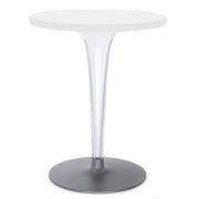 Toptop Pleated Leg & Base - Laminated Top table Kartell Round 23.625" White Round Top