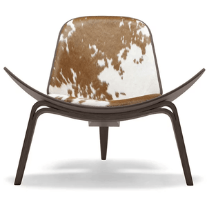 CH07 Lounge Chair Quick Ship lounge chair Carl Hansen Walnut oiled - Brown/White Cowhide 