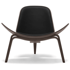 CH07 Lounge Chair Quick Ship lounge chair Carl Hansen Walnut oiled - Loke 7150 Black leather 