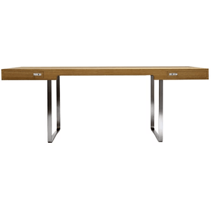Ch110 Desk Desk's Carl Hansen Oak - Lacquered Stainless steel 