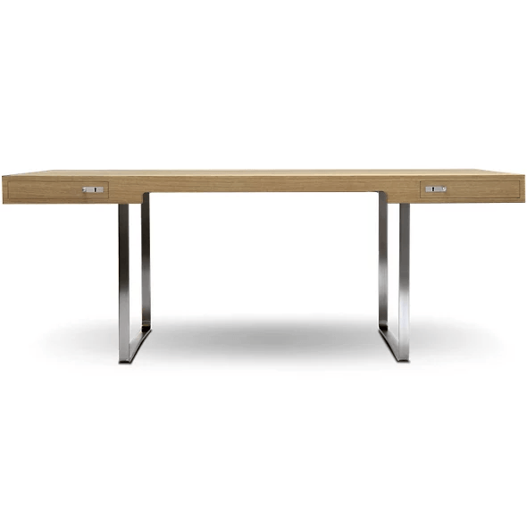 Ch110 Desk Desk&#39;s Carl Hansen Oak - Oiled Stainless steel 