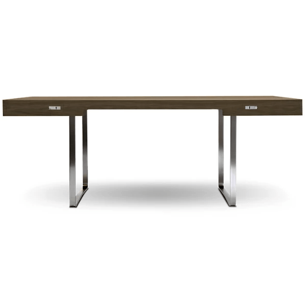 Ch110 Desk Desk&#39;s Carl Hansen Walnut - Lacquered Stainless steel 