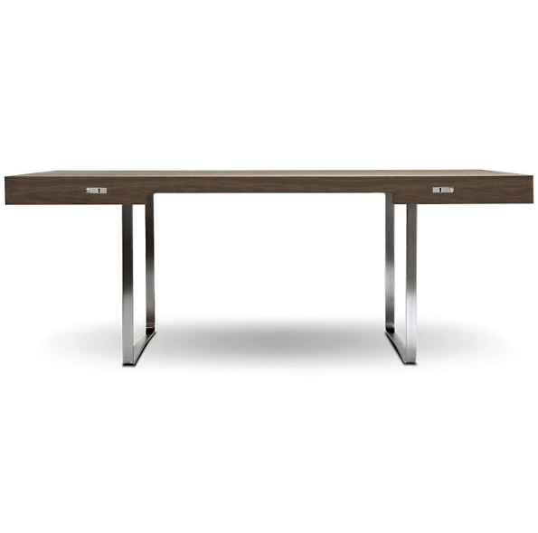 Ch110 Desk Desk&#39;s Carl Hansen Walnut - Oiled Stainless steel 