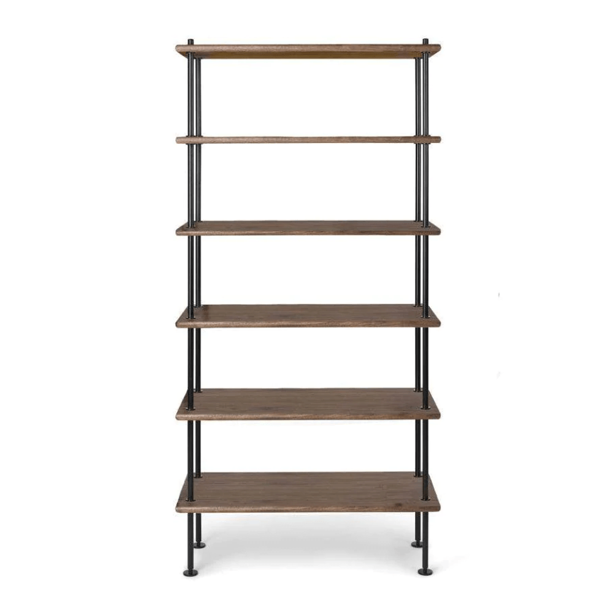 BM0253 Modular Shelving System - Version 3 Shelves Carl Hansen BM0253 - example 3 Black (NCS S9000-N) Walnut - Oiled