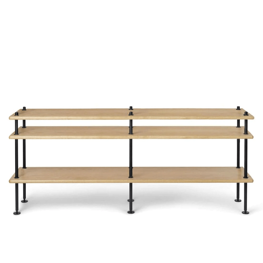 BM0253 Modular Shelving System - Version 4 Shelves Carl Hansen BM0253 - example 4 Black (NCS S9000-N) Oak - Oiled