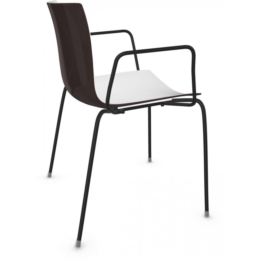 Catifa 46 Four Leg Polypropylene Bi-color Armchair Side/Dining Arper 