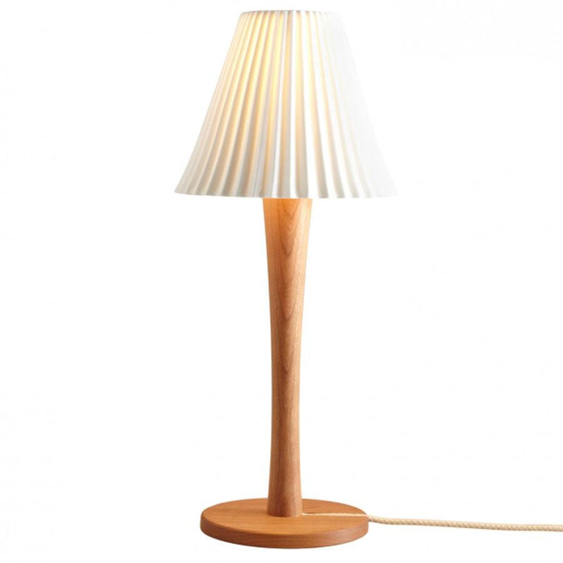 Cecil Table Light Table Lamp Original BTC Cherry Stem Sand and Taupe Braided Cable 