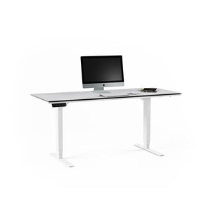 Centro Lift Desk Desk's BDI Satin White with Grey Top 6452-2 