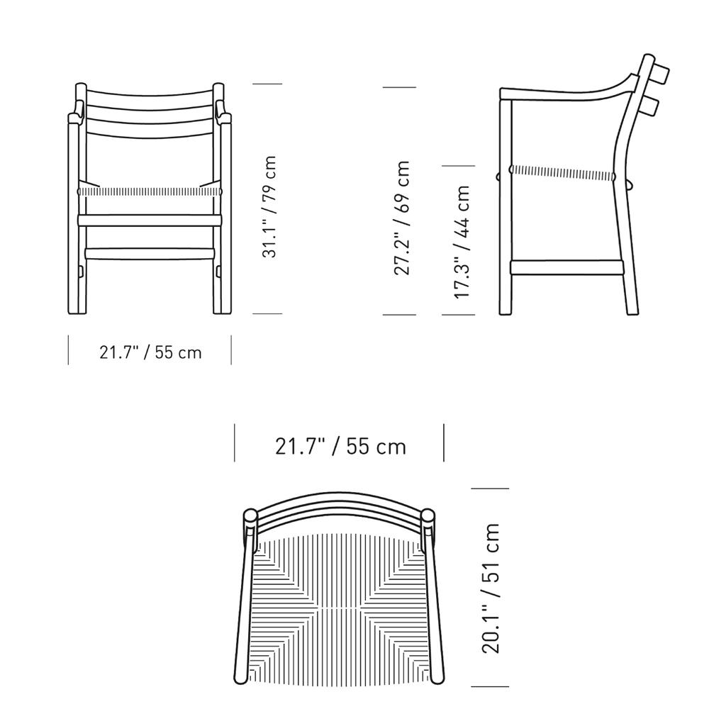 Ch46 Arm Chair Side/Dining Carl Hansen 