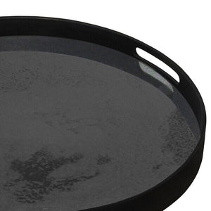 Charcoal Round Mirror Ttray Tray Ethnicraft 