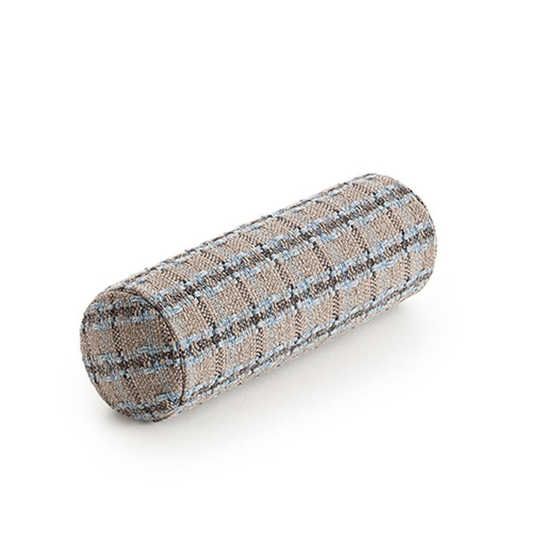 Garden Layers Small Outdoor Roll Bolster Gan Checks blue 