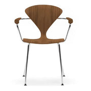 Cherner Chair Metal Base Arm Chair Side/Dining Cherner Chair Natural Walnut +$30.00 