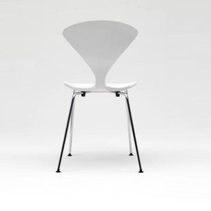 Cherner Metal Leg Side Chair Side/Dining Cherner Chair White Lacquer 