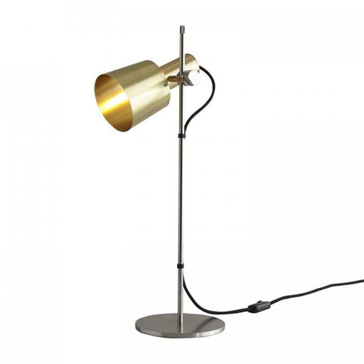 Chester Table Light Table Lamp Original BTC Satin Brass Black Braided Cable 