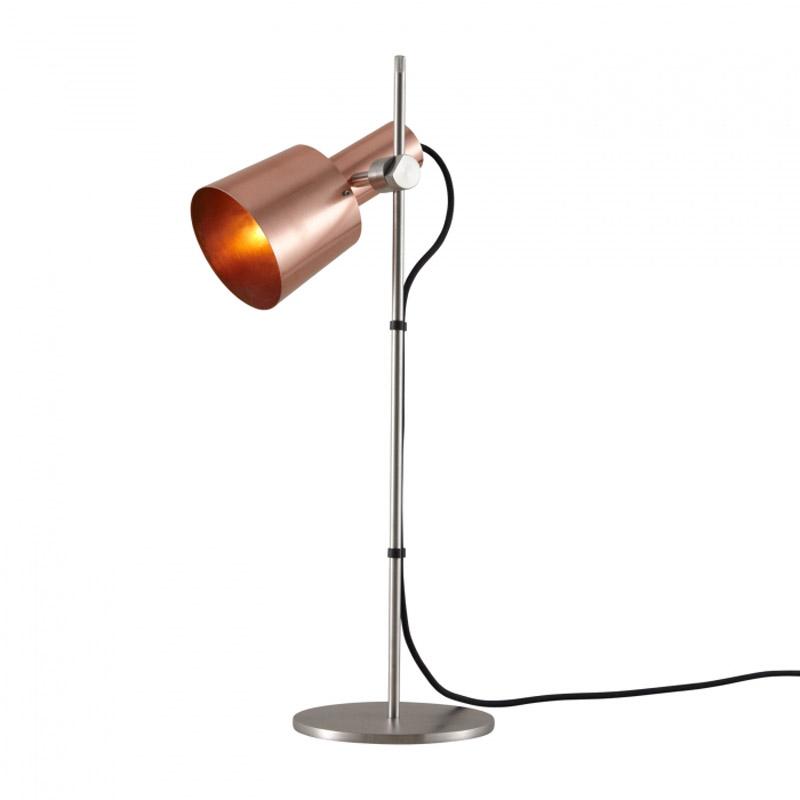 Chester Table Light Table Lamp Original BTC Satin Copper Black Braided Cable 