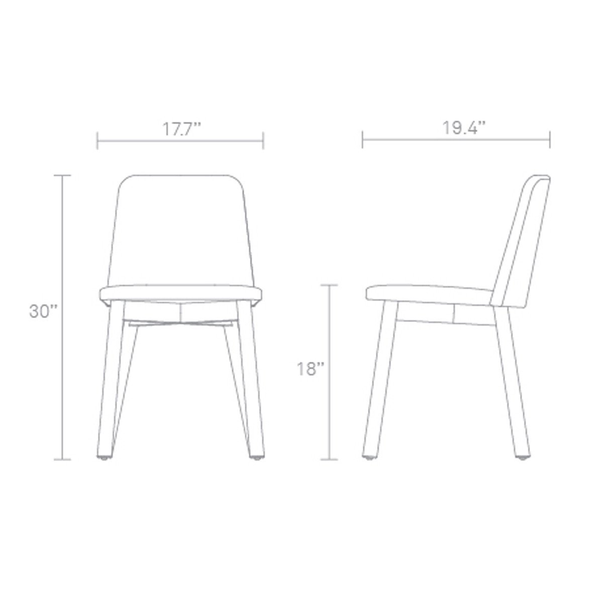 Chip Dining Chair Side/Dining BluDot 