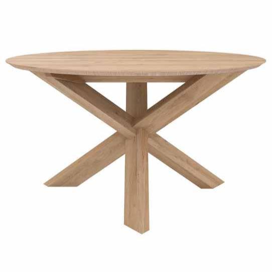 Circle Dining Table Dining Tables Ethnicraft Solid Oak 53.5&quot; 