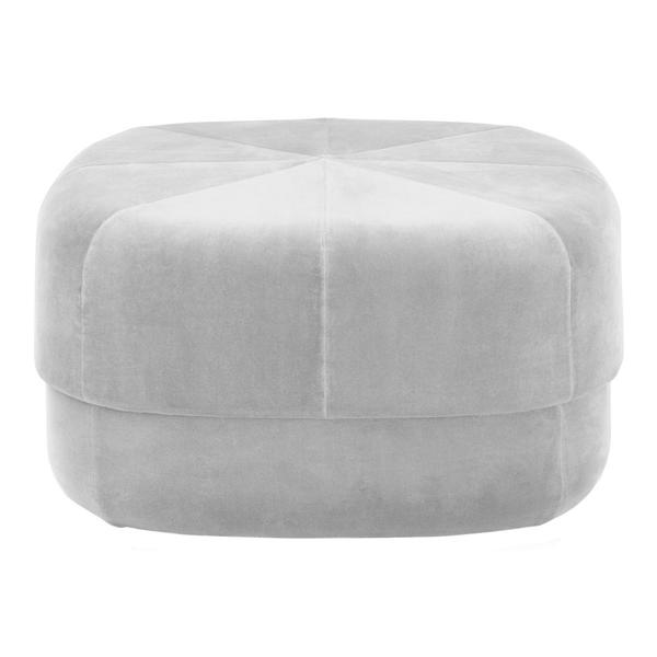 Circus Pouf Woven Velour Stools Normann Copenhagen Large Beige City Velvet 