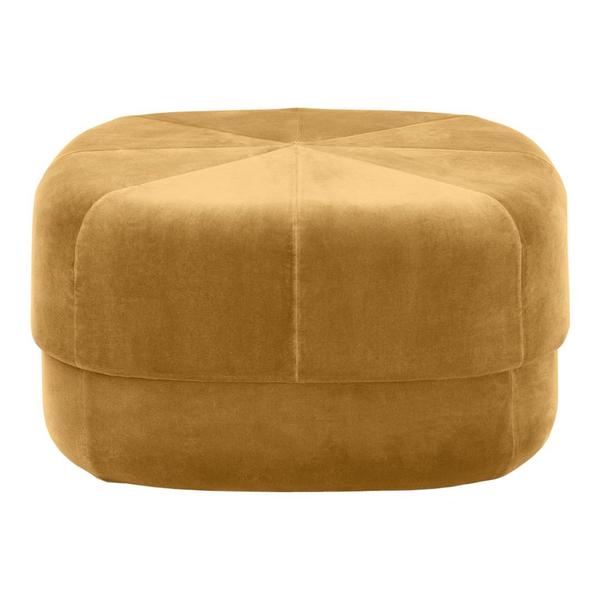 Circus Pouf Woven Velour Stools Normann Copenhagen Large Yellow City Velvet 