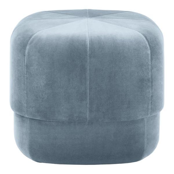 Circus Pouf Woven Velour Stools Normann Copenhagen Small Light Blue City Velvet 