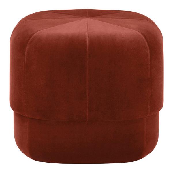 Circus Pouf Woven Velour Stools Normann Copenhagen Small Rust City Velvet 