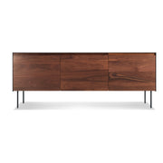 Clad 3 Door Credenza storage BluDot Walnut / Oblivion 