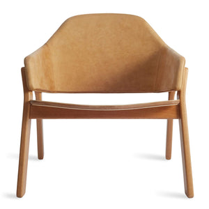Clutch Lounge Chair Chairs BluDot Camel Leather / White Oak 