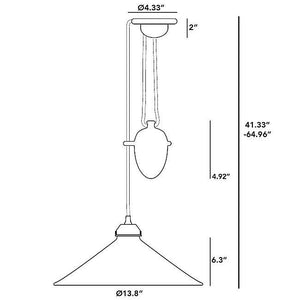 Cobb Rise and Fall Large Pendant Light suspension lamps Original BTC 