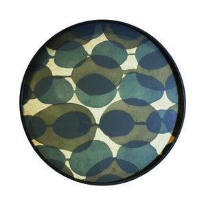 Connected Dots Round Glass Tray Tray Ethnicraft 