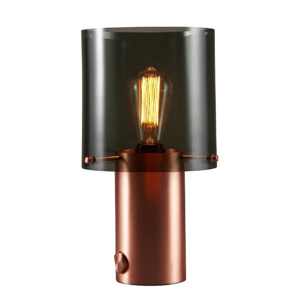 Walter Table Size 2 Table Lamp Original BTC Copper & Anthracite Glass 
